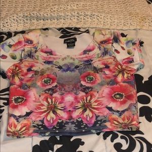 Flower pattern crop top